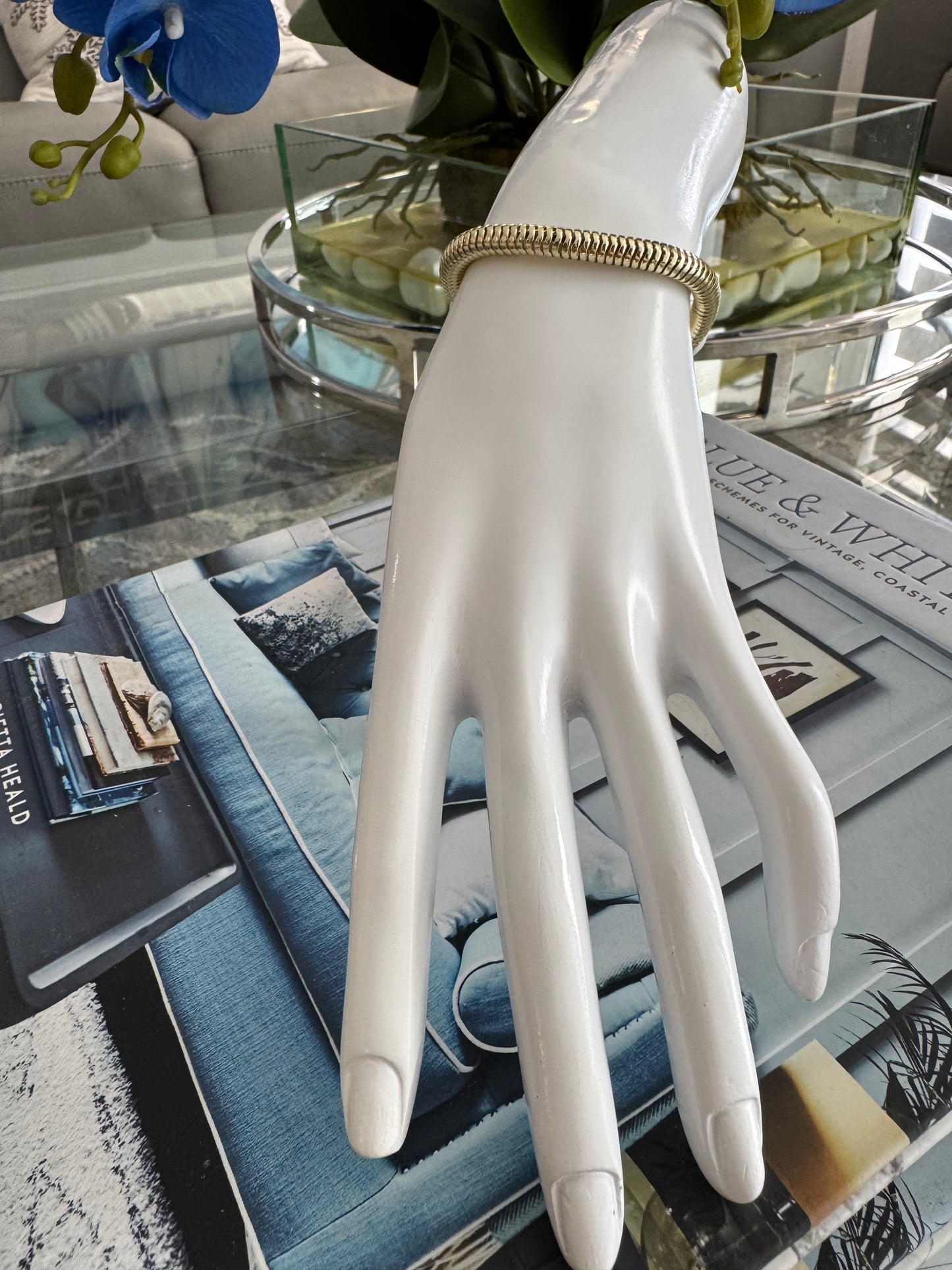 ✨ Pulsera Estilo Pandora Lisa – Oro Laminado 14K ✨